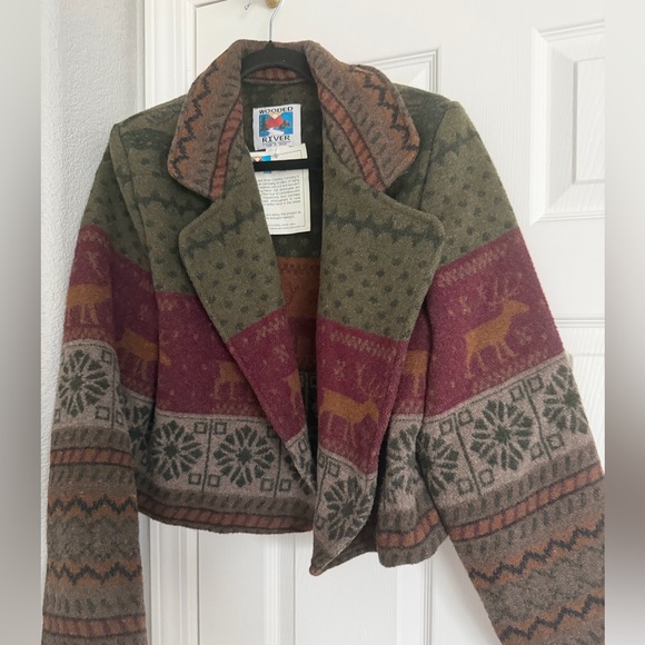 Jackets & Blazers - Multicolor Wool Jacket Wooded River Large